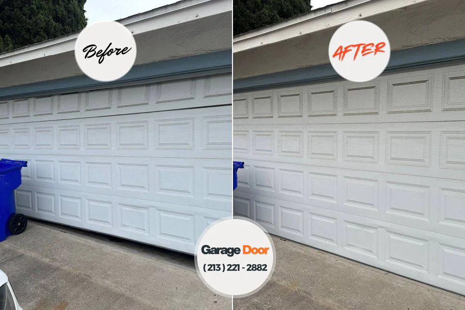 Before and after: garage door repair Kaunakakai, HI
